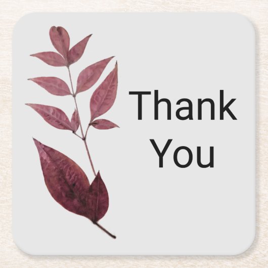 Rode gedroogde herfstbladeren Onderzetter (Voorkant)