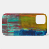 RODE GEEL BLAUW EN WITTE ABSTRACTE SCHIJVEN Case-Mate iPhone CASE (Achterkant (horizontaal))