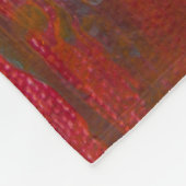 RODE GEEL BLAUW EN WITTE ABSTRACTE SCHIJVEN FLEECE DEKEN (Hoek)