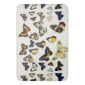 RODE GEEL BLAUW WITTE BUTTERFLIES Beauty Natuur Badmat (Voorkant Verticaal)