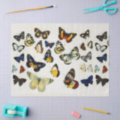 RODE GEEL BLAUW WITTE BUTTERFLIES Beauty Natuur Tissuepapier (Craft)