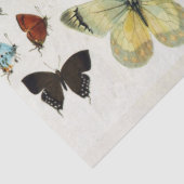 RODE GEEL BLAUW WITTE BUTTERFLIES Beauty Natuur Tissuepapier (Detail)