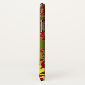 RODE GEEL DAMASKMONOGRAM Case-Mate iPhone CASE (Achterkant / rechts)