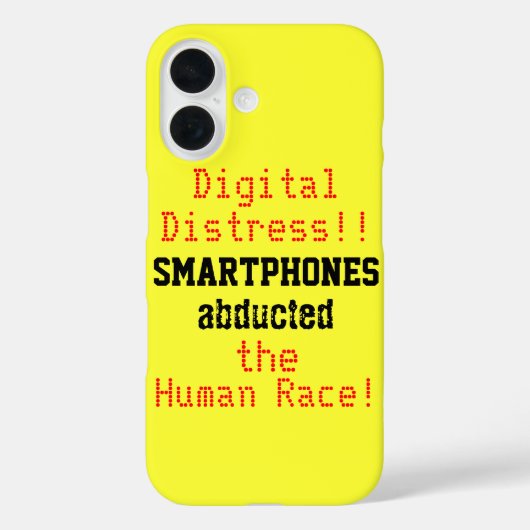 Rode Geel Digitale Noodsituatie Humor Case-Mate iPhone Case (Achterkant)
