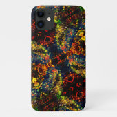 Rode Geel Groen op Donker, Gedroogd versnipperd pa Case-Mate iPhone Case (Achterkant)