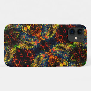 Rode Geel Groen op Donker, Gedroogd versnipperd pa Case-Mate iPhone Case