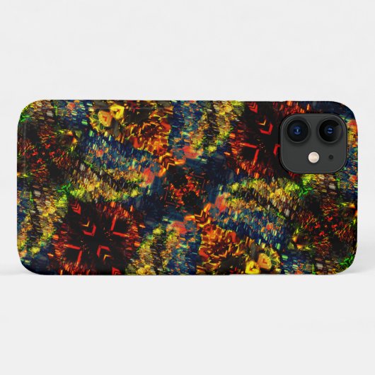 Rode Geel Groen op Donker, Gedroogd versnipperd pa Case-Mate iPhone Case (Achterkant (horizontaal))