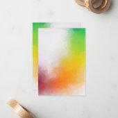 Rode Geel Sinaasappel Groen Kleurig Elegant Modern Notitiekaartje (Voorkant / Achterkant in situ)