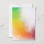 Rode Geel Sinaasappel Groen Kleurig Elegant Modern Notitiekaartje (Achterkant)