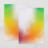 Rode Geel Sinaasappel Groen Kleurig Elegant Modern Notitiekaartje (Voorkant / Achterkant)