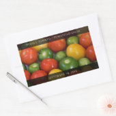 Rode geel tomaten en groene tomatillos rechthoekige sticker (Envelop)