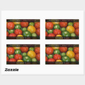 Rode geel tomaten en groene tomatillos rechthoekige sticker (Vel)