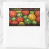Rode geel tomaten en groene tomatillos rechthoekige sticker (Tas)