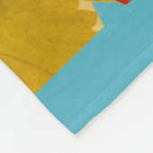 RODE GEEL VLIEGTUIGEN OP WITTE BLAUWE ZEE WAVES FLEECE DEKEN (Hoek)