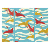 RODE GEEL VLIEGTUIGEN OP WITTE BLAUWE ZEE WAVES TAFELKLEED (Voorkant (Horizontaal))
