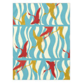 RODE GEEL VLIEGTUIGEN OP WITTE BLAUWE ZEE WAVES TAFELKLEED (Voorkant)