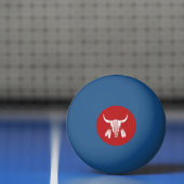Rode Geest Dans Bizon 1 ster blauwe pingpongbal (Net)