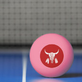 Rode Geest Dans Bizon 1 ster gloeien pingpongbal (Net)