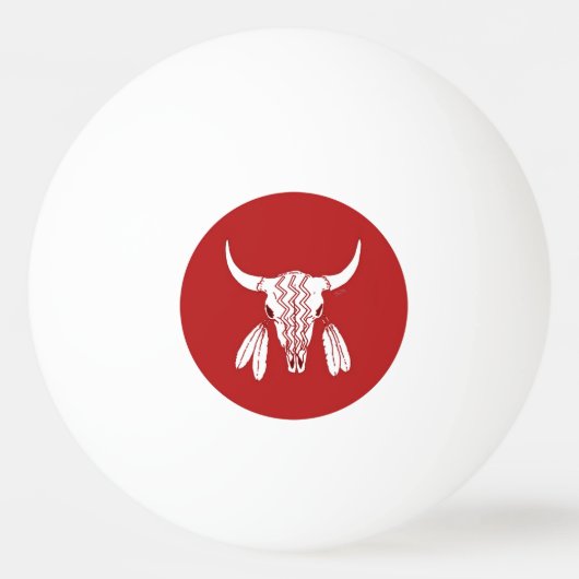Rode Geest Dans Bizon 1 ster pingpongbal (Voorkant)