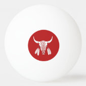 Rode Geest Dans Bizon 3 ster wit pingpongbal (Voorkant)