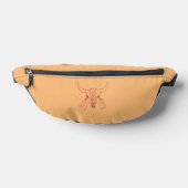 Rode Geest Dans Bizon lijn bruine taille tas (Liggend)