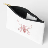 Rode Geest Dans Bizon witte accessoire tas buidel (Open)