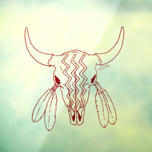 Rode Geest Dans Buffel venstersticker Raamsticker (Vel 3)