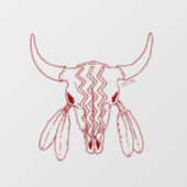 Rode Geest Dans Buffel venstersticker Raamsticker (Vel)