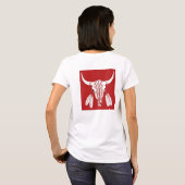 Rode Geest Dans Buffel vrouwen wit T-shirt achterk (Achterkant volledig)