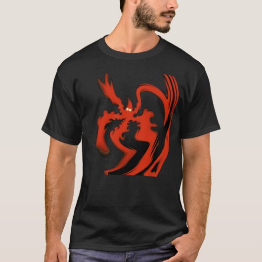 Rode geest valt achterover t-shirt (Voorkant)