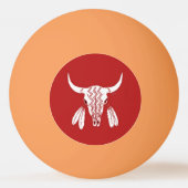 Rode Geesten Dans Bizon of 3 sterren pingpongbal (Voorkant)