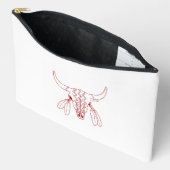 Rode Geesten Dans Bizon witte accessoire tas buide (Open)
