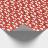 Rode Geesten: Halloween Patroon Cadeaupapier (Hoek)