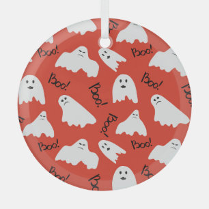 Rode Geesten: Halloween  Patroon Glas Ornament