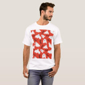 Rode Geesten: Halloween Patroon T-shirt (Voorkant volledig)