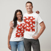 Rode Geesten: Halloween Patroon T-shirt (Unisex)
