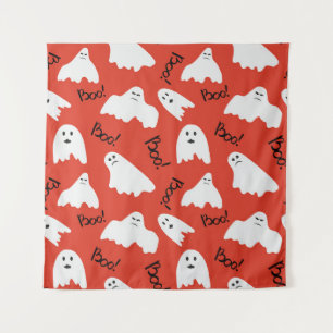 Rode Geesten: Halloween Patroon Wandkleed
