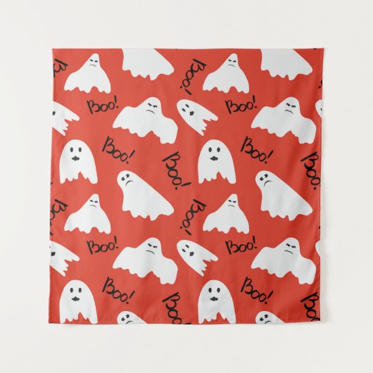 Rode Geesten: Halloween  Patroon Wandkleed (Voorkant)