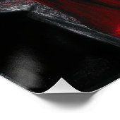 Rode geesten verzamelen zich op het kerkhof perfect poster (Hoek)