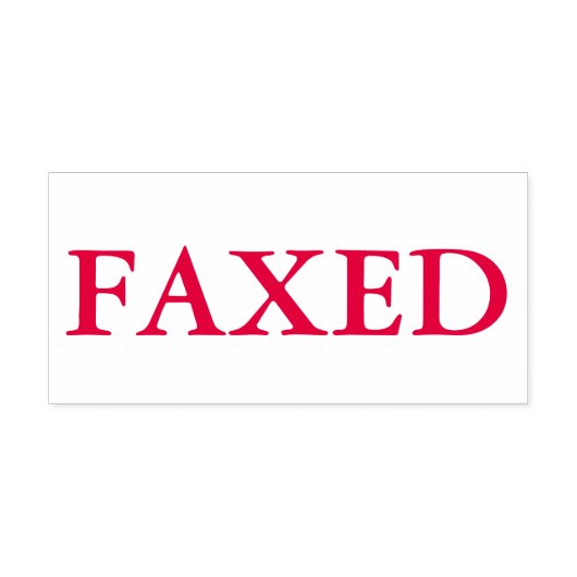 Rode Gefaxt Zelfinktende Stempel (Design)