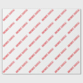 Rode Geheime Kerstman Tekst Kerstverpakking Papier (Vlak)