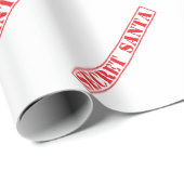 Rode Geheime Kerstman Tekst Kerstverpakking Papier (Rol Hoek)