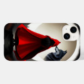 Rode gehulde figuur tegenover majestueuze wolf Case-Mate iPhone case (Achterkant (horizontaal))