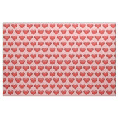 Rode geïllustreerde hartenpatroon stof (Yard (91,4 cm))