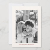 Rode geïllustreerde whimische bruiloft save the date (Achterkant)