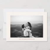 Rode geïllustreerde Whimsical Wedding Save The Dat Date (Achterkant)