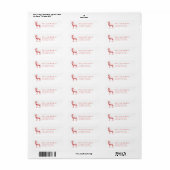 Rode Geit Zodiac Retouradres Etiket (Full Sheet)