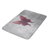 Rode gejuwelde vlinder badmat (Gekanteld)