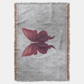 Rode gejuwelde vlinder deken (Voorkant Verticaal)