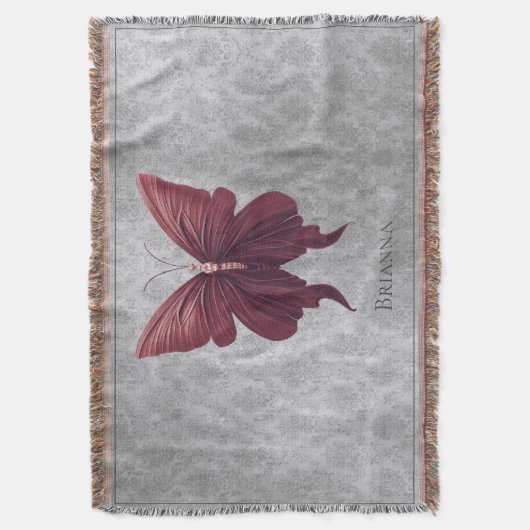 Rode gejuwelde vlinder deken (Voorkant Verticaal)